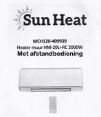 Sun Heat HM-20L Elektrische Keramische Muurverwarming - Wit, Ophalen of Verzenden