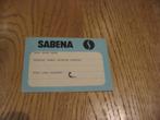 Sabena Koffer Bagage Label Sticker, Verzamelen, Ophalen of Verzenden, Nieuw, Overige typen
