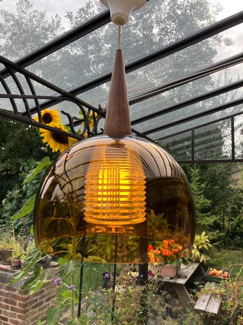 Vintage hanglamp, Huis en Inrichting, Lampen | Hanglampen, Glas, Ophalen