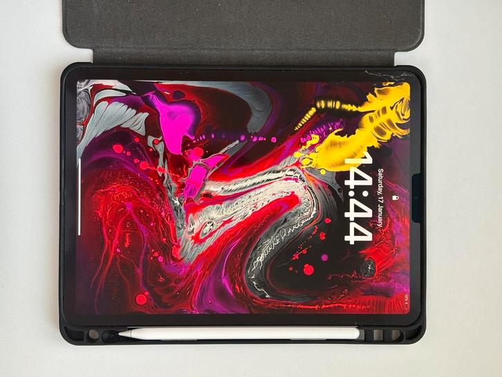 iPad Pro 11-inch (1e generatie) - 256gb + Apple Pencil, Computers en Software, Apple iPads, Zo goed als nieuw, Ophalen