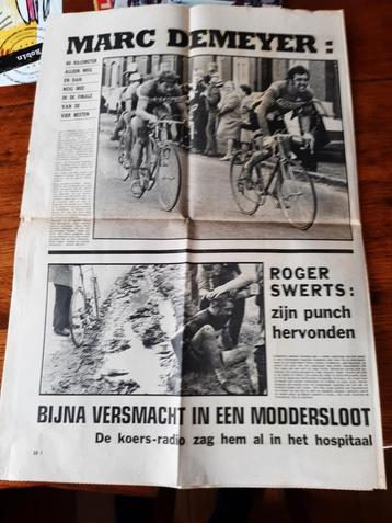 Nostalgie : Article de journal de Paris Roubaix en 1975, Enlèvement ou Envoi, Journal