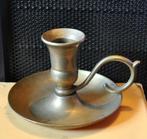 bougeoir a main en laiton, Antiquités & Art, Enlèvement ou Envoi, Cuivre ou Bronze