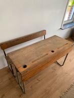 Vintage schoolbank in mooie staat., Huis en Inrichting, Tafels | Sidetables, Ophalen, Gebruikt