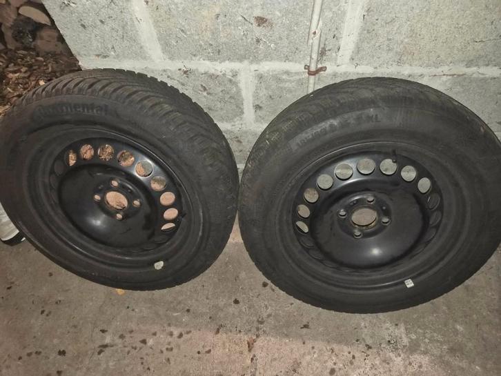 Kit hiver 4x100, Autos : Pièces & Accessoires, Pneus & Jantes, Pneus et Jantes, Pneus hiver, 15 pouces, 185 mm, Véhicule de tourisme