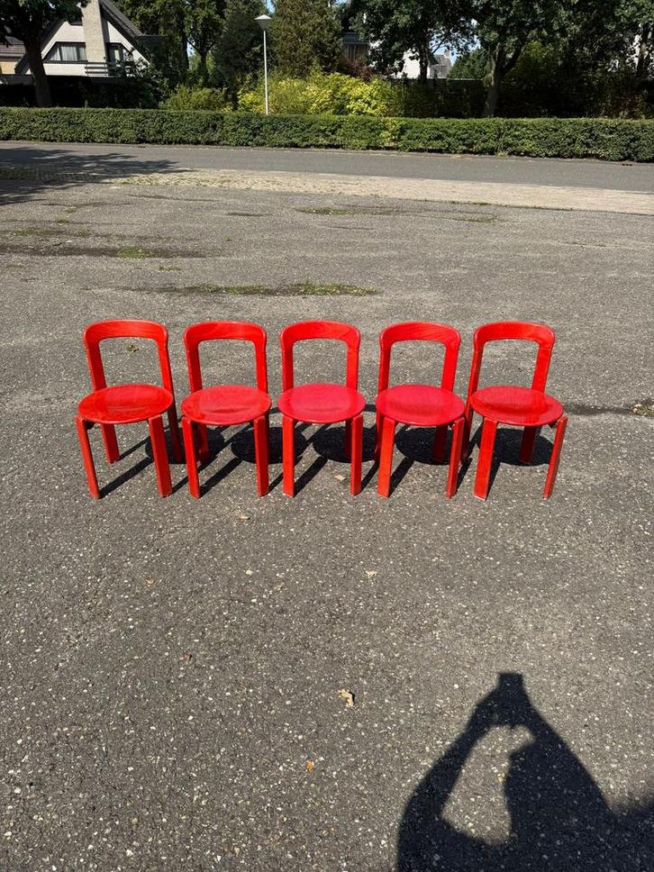 Kusch Co Bruno Rey rood (5 beschikbaar), Antiek en Kunst, Antiek | Meubels | Stoelen en Sofa's, Ophalen