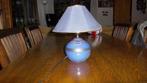 Blauw Tafellampje met kap, Huis en Inrichting, Lampen | Tafellampen, Rustiek, Ophalen of Verzenden