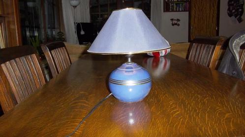 Blauw Tafellampje met kap, Huis en Inrichting, Lampen | Tafellampen, Ophalen of Verzenden