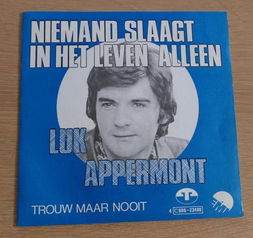 7"  Luk Appermont ‎– Niemand Slaagt In Het Leven Alleen, Cd's en Dvd's, Vinyl Singles, Nieuw in verpakking, Single, Nederlandstalig