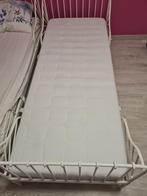 Bed, 80 cm, Eenpersoons, Metaal, Wit