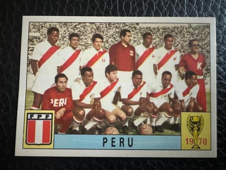 foot PANINI  CARTE DE L'ÉQUIPE PÉRU DE LA COUPE MEXICO 70, Hobby & Loisirs créatifs, Autocollants & Images, Comme neuf, Envoi