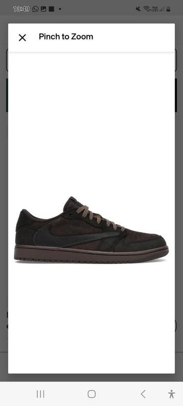 Jordan 1 low x travis scott velvet brown 44 beschikbaar voor biedingen