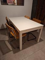 Uitschuifbare tafel met 4 stoelen, Huis en Inrichting, Ophalen, Zo goed als nieuw