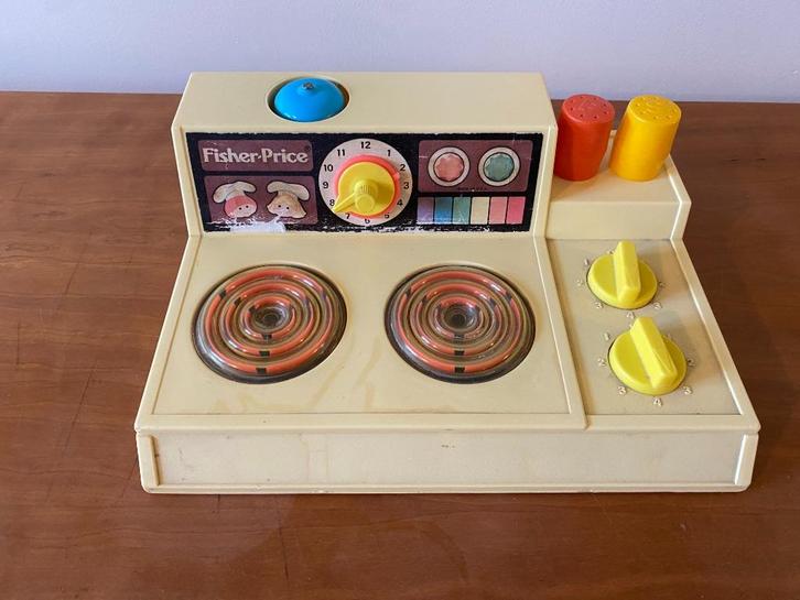 Vintage Fisher-Price fornuis, Kinderen en Baby's, Speelgoed | Fisher-Price, Gebruikt, Overige typen, Ophalen of Verzenden