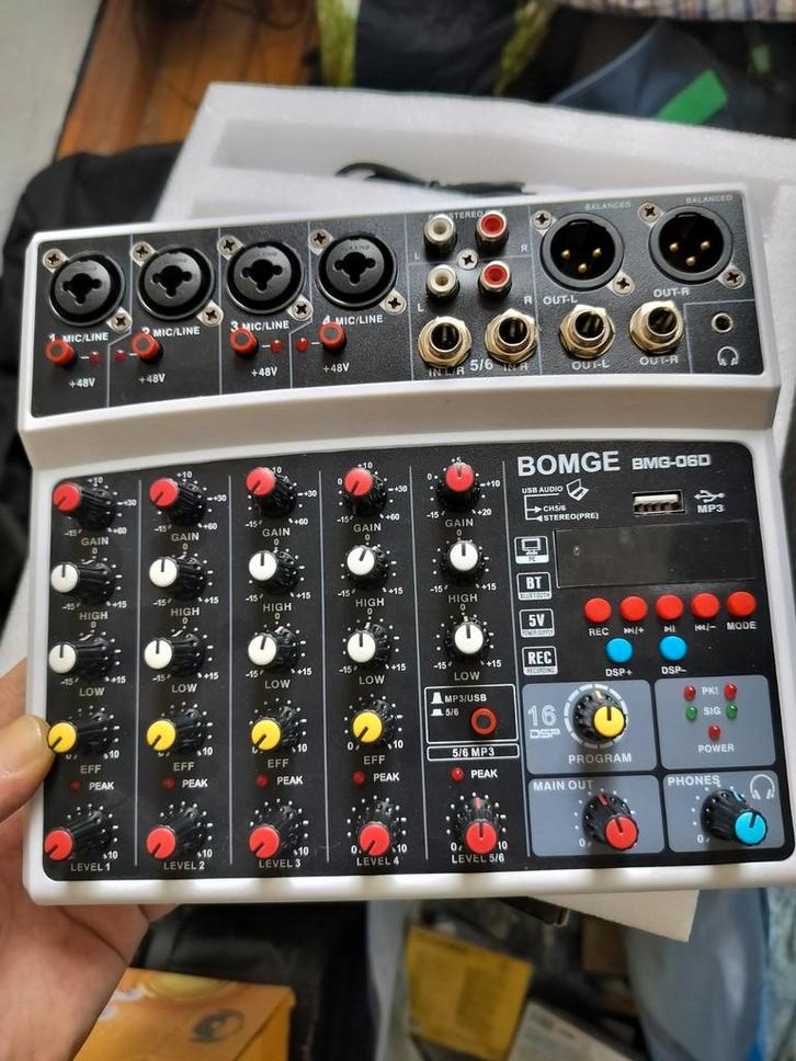 Mengtafel Mixer XLR / Jack + effecten, Muziek en Instrumenten, Mengpanelen, Nieuw, Ophalen of Verzenden