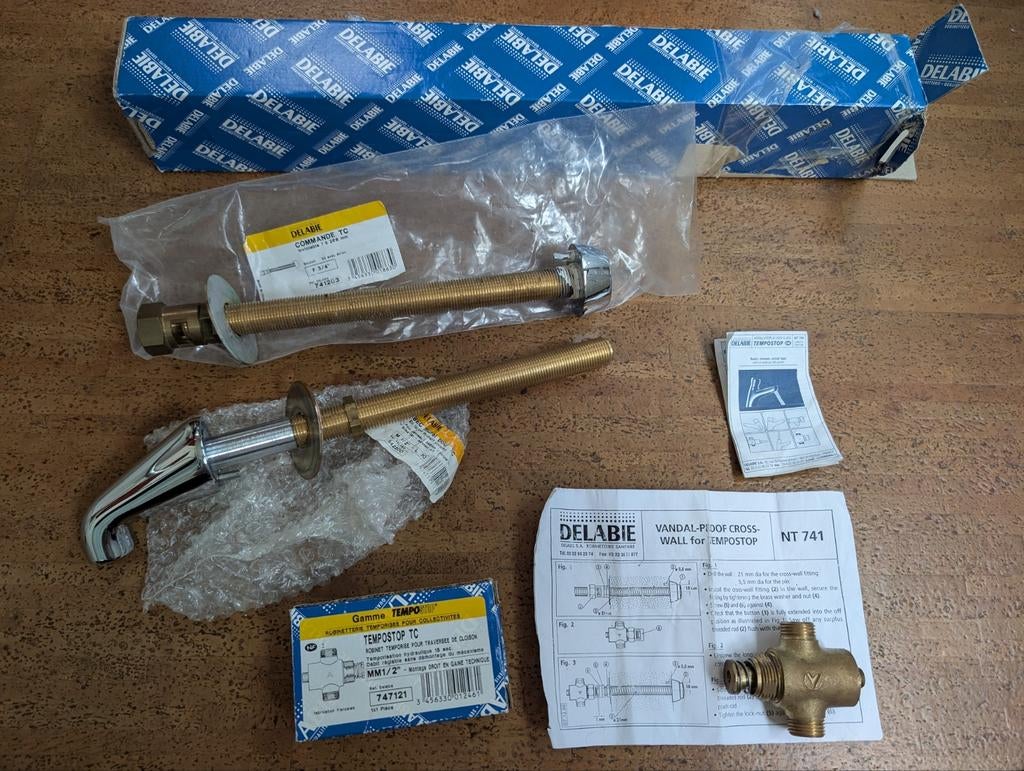 Delabie TEMPOSTOP TC – Complete set (vandaalbestendig), Doe-het-zelf en Bouw, Sanitair, Ophalen