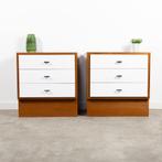Prachtige set vintage nachtkastjes XL, Huis en Inrichting, Slaapkamer | Nachtkastjes, Ophalen of Verzenden, Gebruikt, Hout