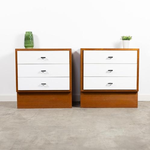 Prachtige set vintage nachtkastjes XL, Huis en Inrichting, Slaapkamer | Nachtkastjes, Gebruikt, Hout, Ophalen of Verzenden