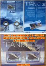 2012- 1E POSTZEGEL IN 3D --TITANIC- ONDER FILM MET BEZEL, Verzenden