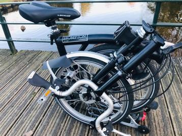 Brompton + verlengde stuurpen + 6 versnellingen + naafdynamo beschikbaar voor biedingen