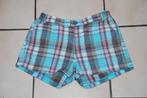 Minishort „3 Suisses” met bruine turquoise plaid T34 TB Cond, Kleding | Dames, 3 SUISSES, Kort, Blauw, Ophalen of Verzenden