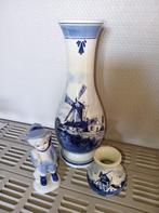 2 vases de Delft + figurine de Delft, Antiquités & Art, Enlèvement ou Envoi