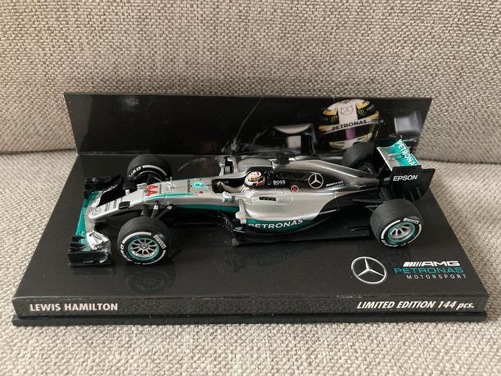 Lewis Hamilton 1:43 2016 Mercedes AMG Petronas F1 144pcs, Verzamelen, Automerken, Motoren en Formule 1, Nieuw, Formule 1, Ophalen of Verzenden
