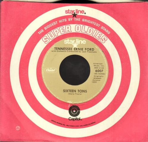 Tennessee Ernie Ford ‎– Sixteen Tons / Mule Train ''Oldie', CD & DVD, Vinyles Singles, Comme neuf, Single, Pop, 7 pouces, Enlèvement ou Envoi