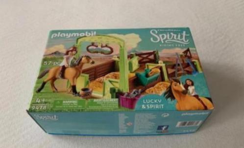 PLAYMOBIL 9478 - Spirit Lucky & Spirit met paardenbox, Kinderen en Baby's, Speelgoed | Playmobil, Zo goed als nieuw, Complete set