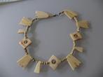 vintage ketting, Handtassen en Accessoires, Kettingen, Ophalen of Verzenden, Zo goed als nieuw, Beige, Overige materialen