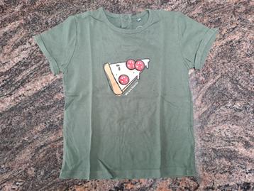 T-shirt à pizza vert kaki taille 92