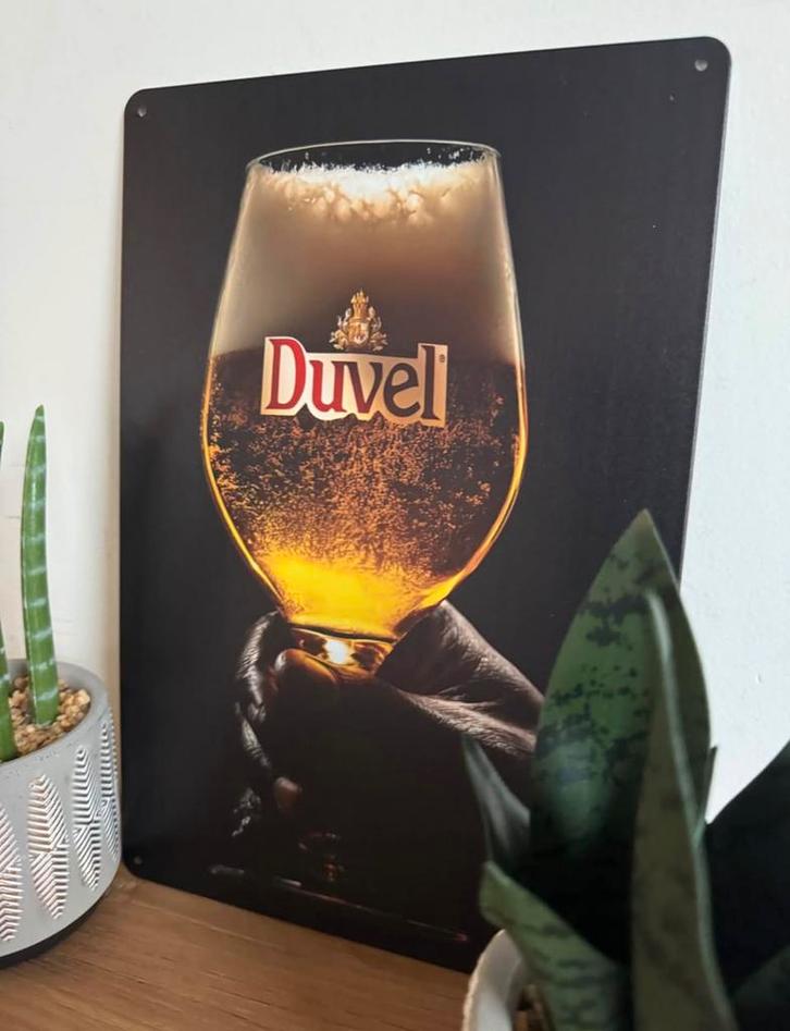 Metalen reclamebord Duvel, Verzamelen, Biermerken, Nieuw, Reclamebord, Plaat of Schild, Duvel, Ophalen of Verzenden
