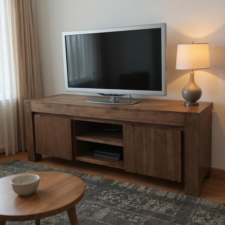 Eiken tv-meubel, Huis en Inrichting, Kasten |Televisiemeubels, Zo goed als nieuw, Eikenhout, Ophalen of Verzenden