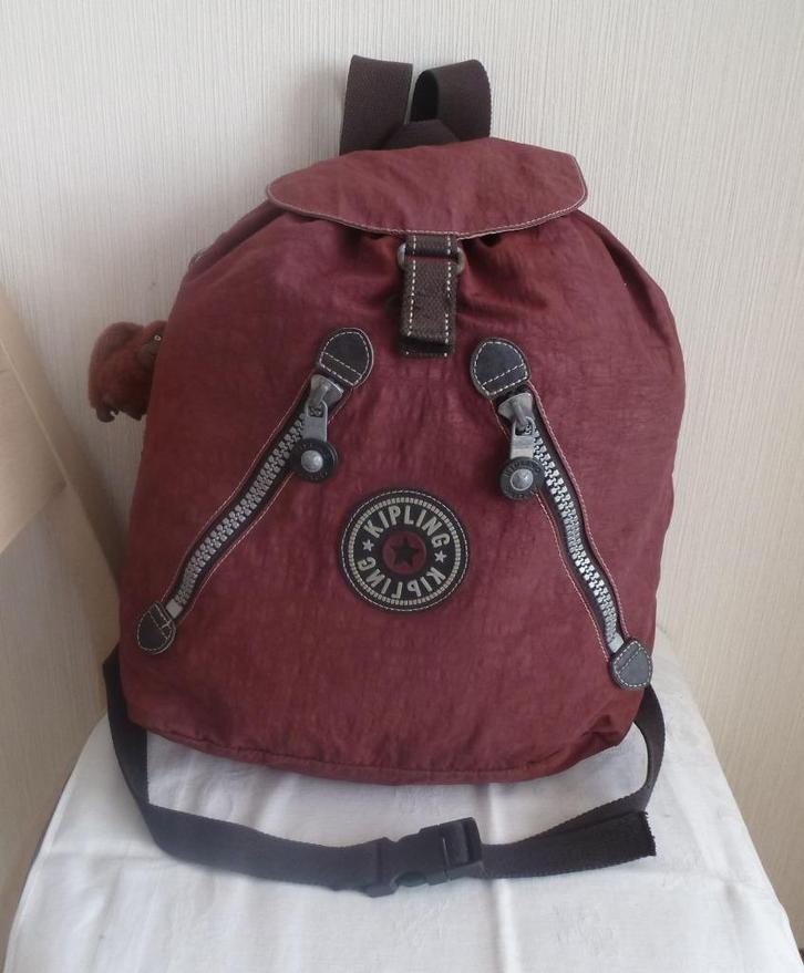 Kipling zeer grote zachte rugzak (zonder frame) brick + monk, Handtassen en Accessoires, Tassen | Rugtassen, Gebruikt, Kipling