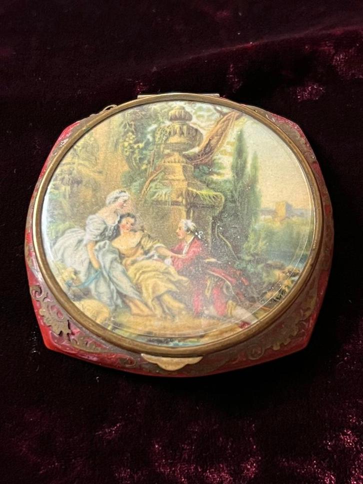 een vintage poederdoos (compact powder case) jaren 1940, Antiek en Kunst, Antiek | Overige Antiek, Ophalen of Verzenden