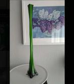 Vase vintage grand vase vert mince 50 cm, Enlèvement ou Envoi