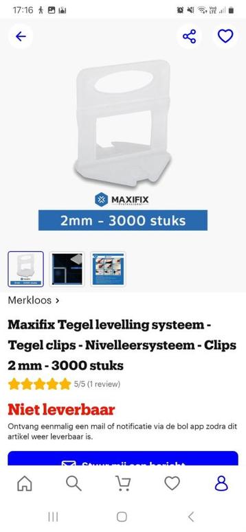  tegelclips maxifix beschikbaar voor biedingen
