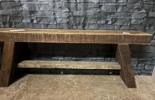 bankje in oud hout, Huis en Inrichting, Woonaccessoires | Overige, Gebruikt, Ophalen