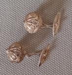 Zilveren Vintage filigraan manchetknopen., Handtassen en Accessoires, Antieke sieraden, Manchetknopen, Ophalen of Verzenden, Zilver
