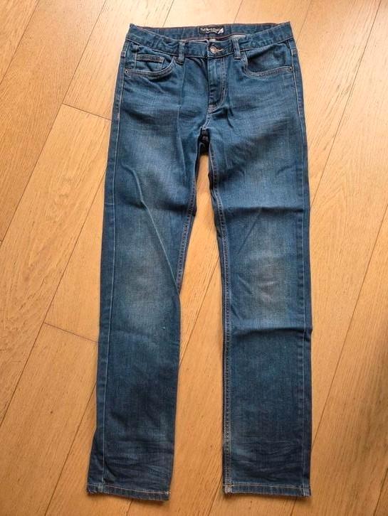 Donkerblauwe lange jeansbroek maat 164, Kinderen en Baby's, Kinderkleding | Maat 164, Gebruikt, Jongen, Broek, Ophalen of Verzenden