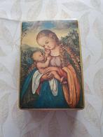 Vintage blikken doos. Madonna en kind., Antiek en Kunst, Ophalen