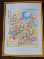 Origineel aquarel. Ingelijst 52 x 72 cm., Antiek en Kunst, Kunst | Schilderijen | Modern, Ophalen