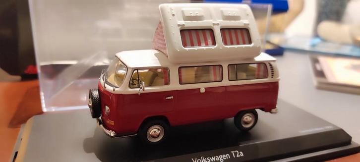 Volkswagen T2a Camping Schuco 1/1000 in vitrinedoosje 1:43, Hobby en Vrije tijd, Modelauto's | 1:43, Schuco, Ophalen of Verzenden