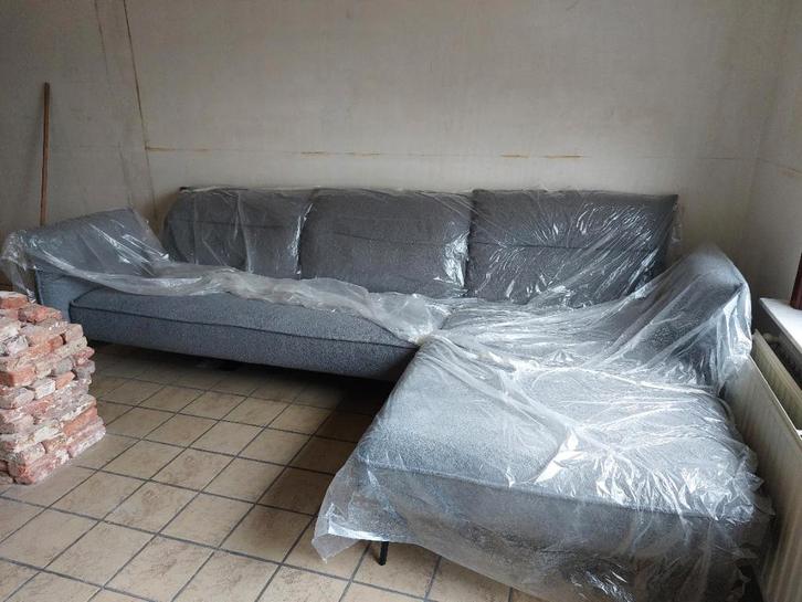 Stoffen Zetel, Maison & Meubles, Canapés | Salons, Utilisé, Banc d'angle, Tissus, Enlèvement