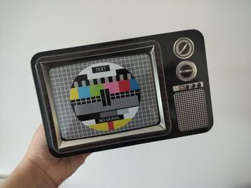 Retro bewaardoosje blik TV, NIEUW beschikbaar voor biedingen
