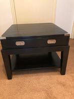 BIJZETTAFEL ZWARTE lamptafel Eichholtz Military Series, Enlèvement, Utilisé