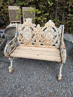Antieke kasteel-tuinbank, Tuin en Terras, Ophalen, Zo goed als nieuw, Metaal
