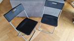 Set van 2 klapstoelen, Ophalen, Gebruikt, Zwart, Twee
