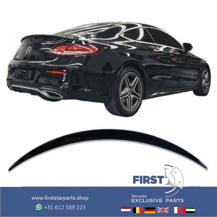 W205 C205 Mercedes C KLASSE C43 C63 AMG Coupé SPOILER ZWART, Auto-onderdelen, Carrosserie, Achterklep, Mercedes-Benz, Achter, Gebruikt