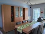 wandkast + tafel, Huis en Inrichting, Gebruikt, Eikenhout, Ophalen, Met deur(en)