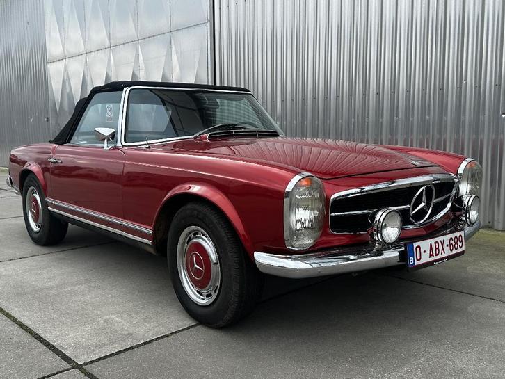 Mercedes 280 sl, Autos, Oldtimers & Ancêtres, Particulier, Mercedes-Benz, Essence, Cabriolet, 2 portes, Automatique, Rouge, Noir